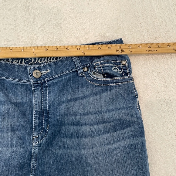 Harley Davidson Blue Jeans Women's 16 Bootcut Embroidered Studded - Picture 10 of 14